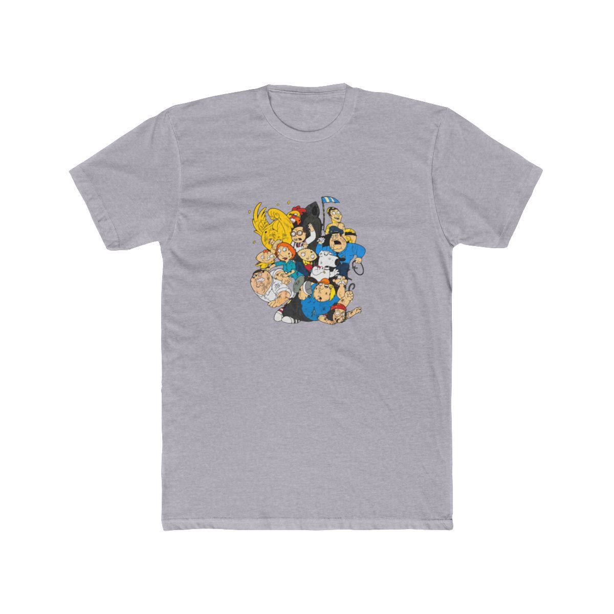 Vintage Family Guy Character Chaos Graphic T Shirt Delta Pro Weight Black L