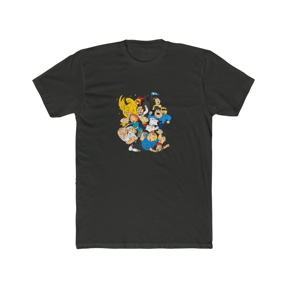 Vintage Family Guy Character Chaos Graphic T Shirt Delta Pro Weight Black L - alternate angle 5, merchandise