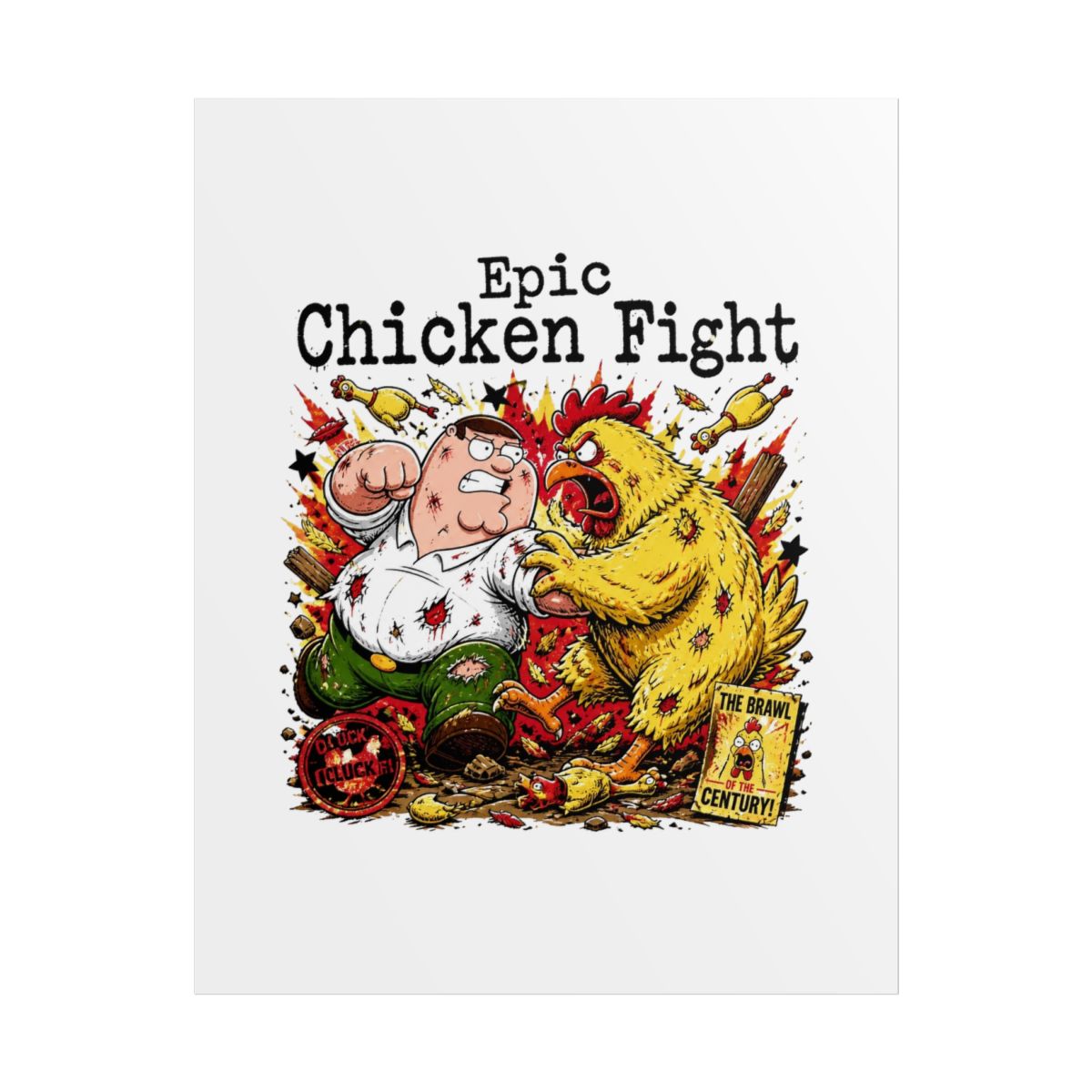 Family Guy "Epic Chicken Fight" Poster - alternate angle 1, merchandise