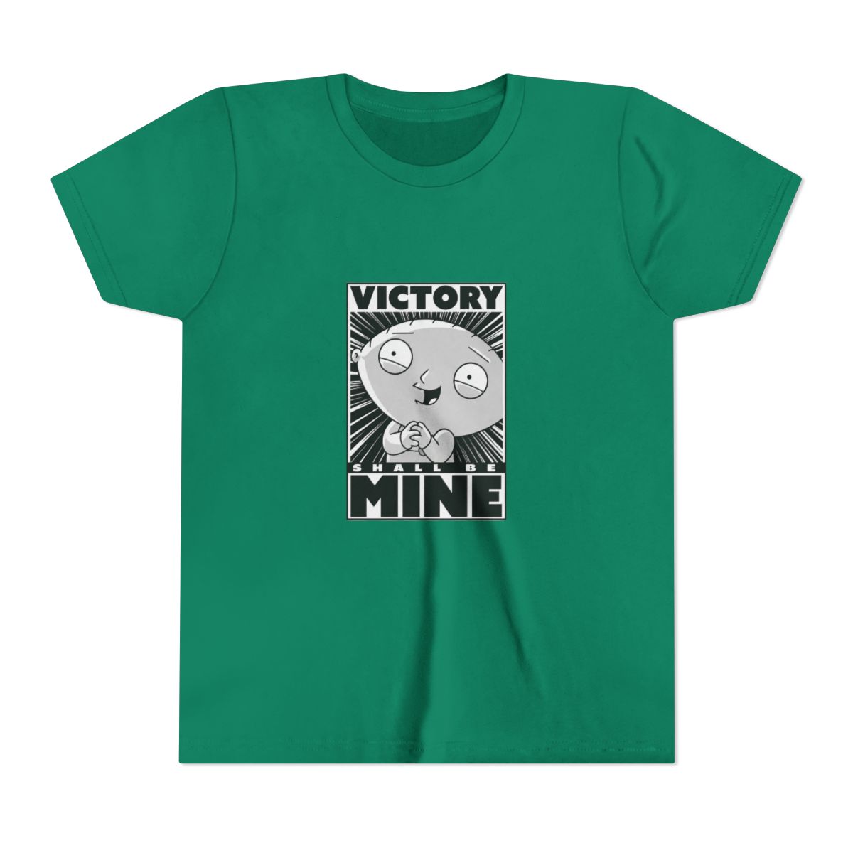 Family Guy Stewie Victory Kids T Shirt - alternate angle 2, merchandise